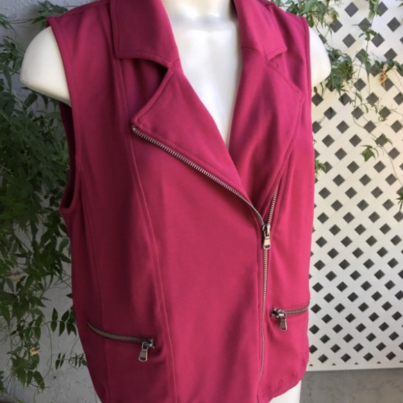 TORRID Maroon Wine Motorcycle Moto Cropped Vest 2 - Picture 2 of 9